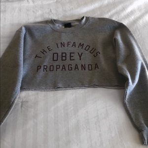Obey cropped sweatshirt